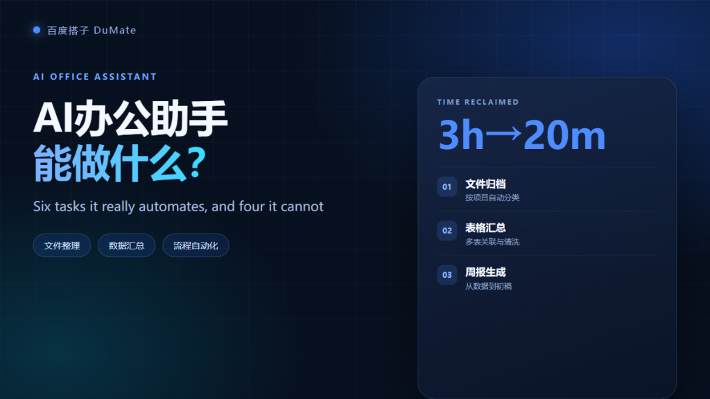 AI办公助手 six tasks overview