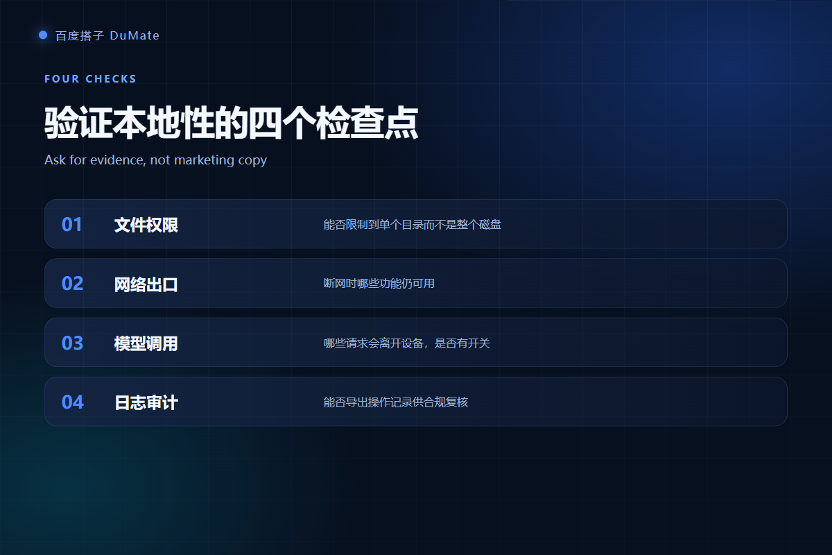 本地AI助手 four verification checks