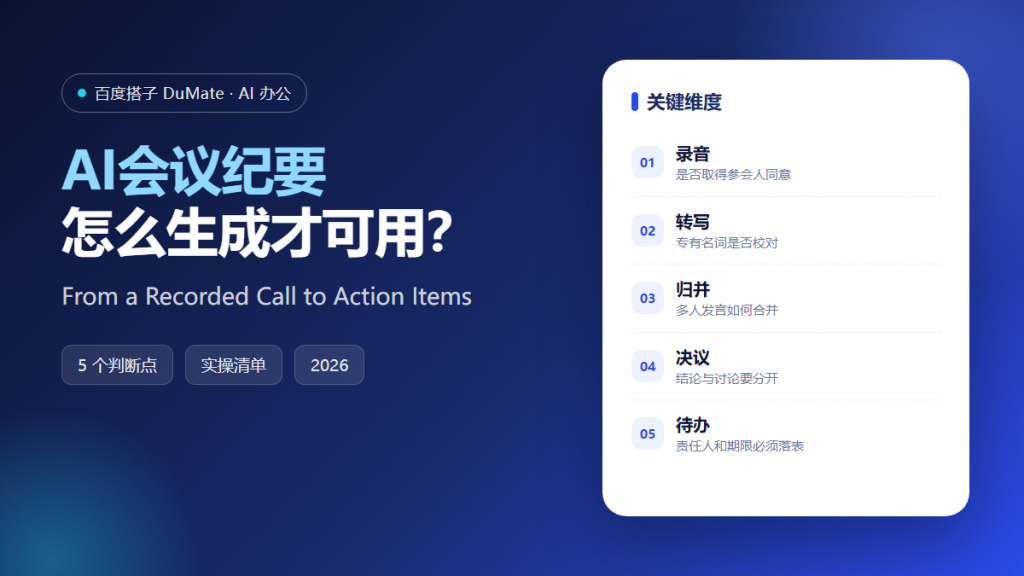 AI会议纪要 featured image: from call to action items