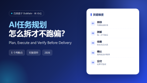 AI任务规划 featured image: plan execute verify