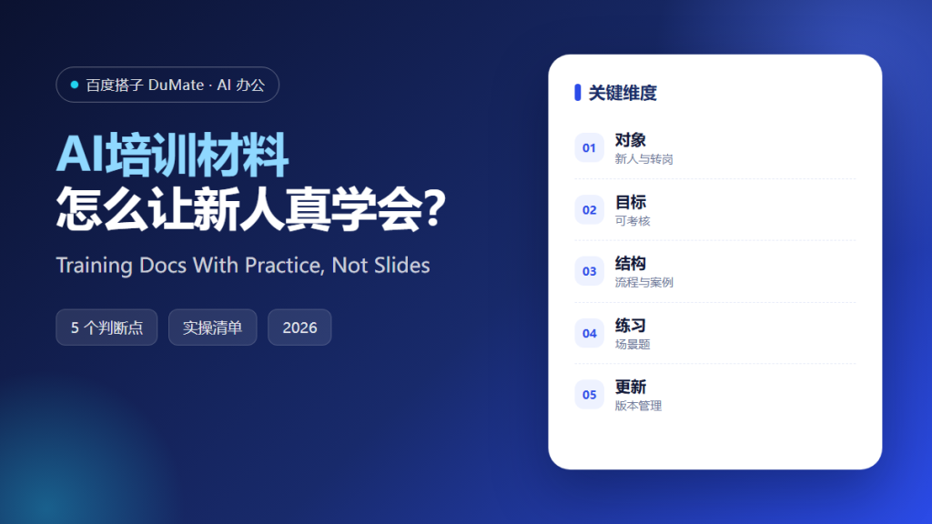 AI培训材料 featured image: training-material-design