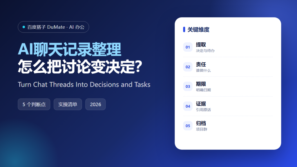 AI聊天记录整理 featured image: chat-to-decisions