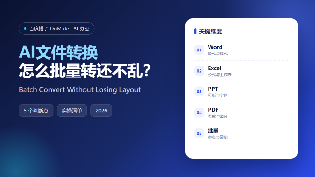 AI文件转换 featured image: batch convert without losing layout