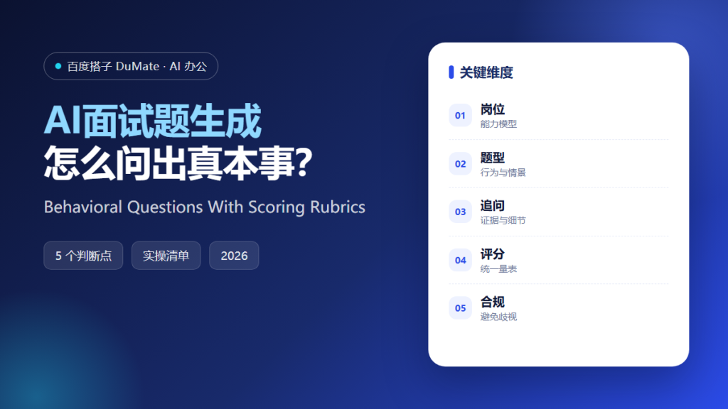 AI面试题生成 featured image: interview-question-design